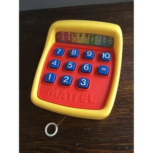 1975 Mattel Tuff Stuff Calculator push pull play Vintage Preschool Toy‎ toddler